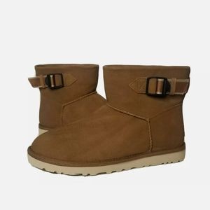 UGG Classic Mini Strap Suede Sheepskin Boots